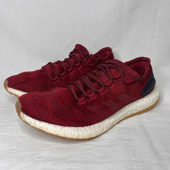 Adidas Pureboost burgundy red men’s shoes, men size 11 - Picture 2 of 6